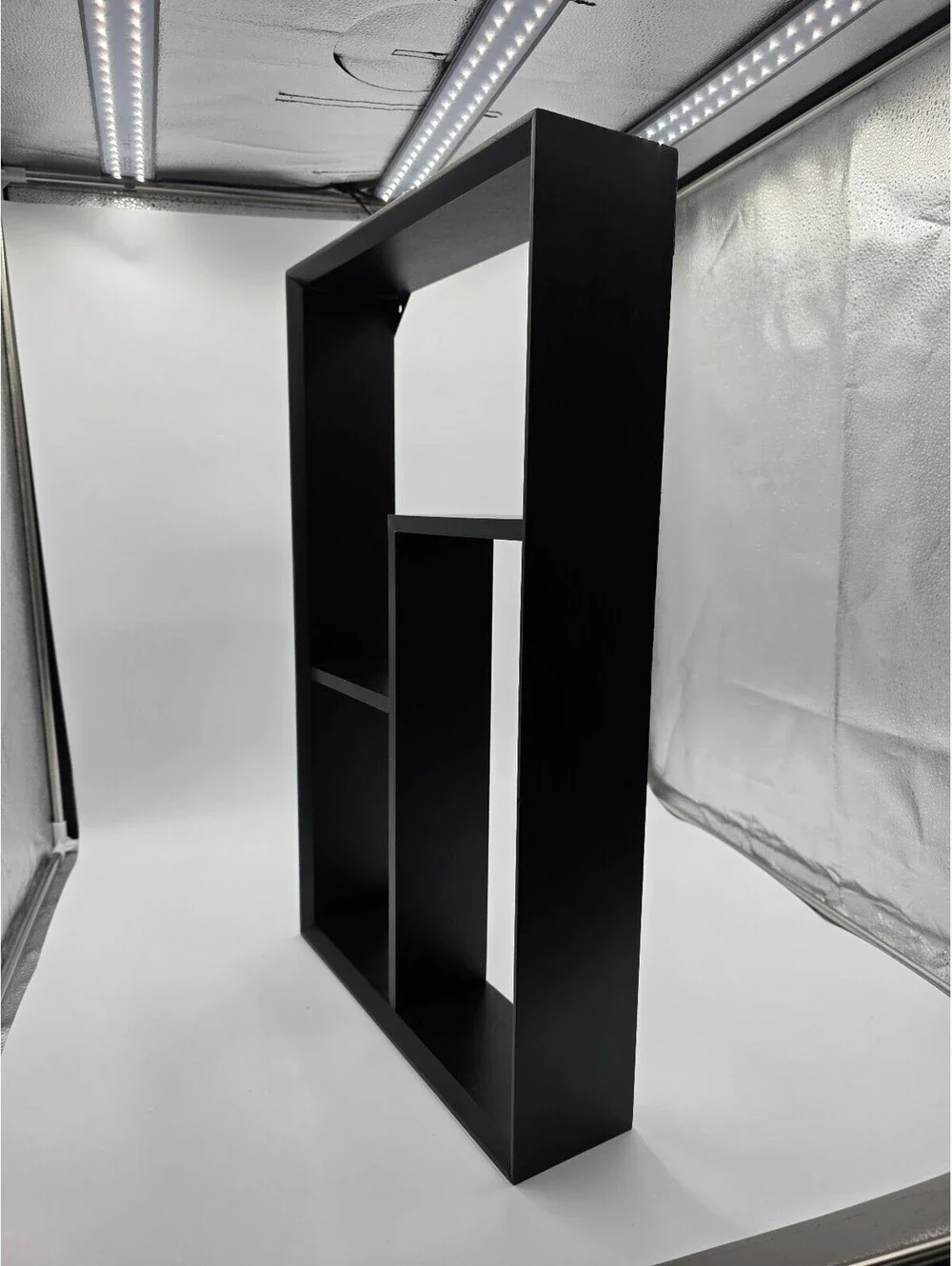 Modern Black Geometric Wall Shelf